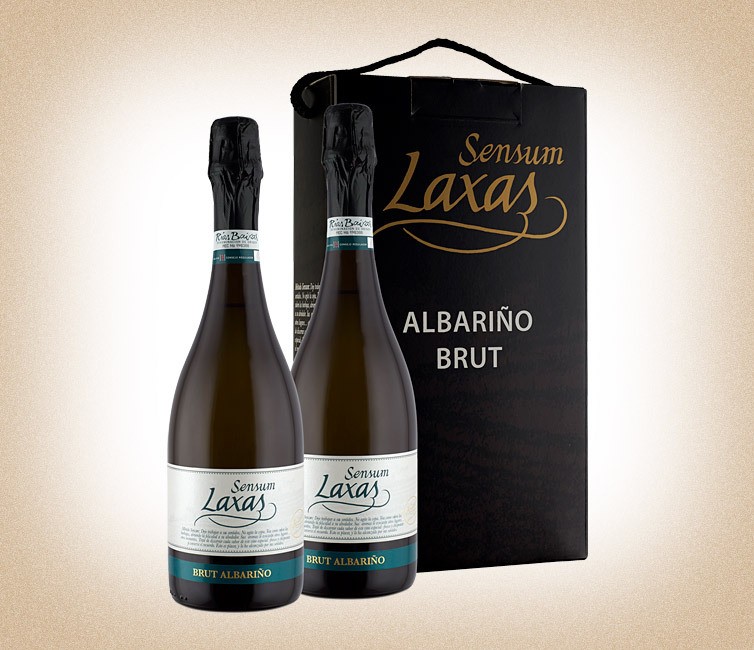 Gift box Sensum Laxas sparkling Albariño Rí­as Baixas 2 bottles 750 ml
